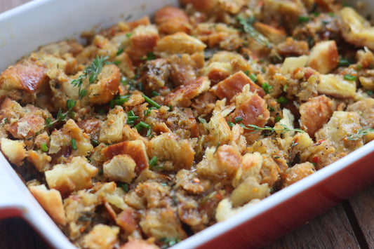 Smoked Brioche Stuffing Thanksgiving Recipe