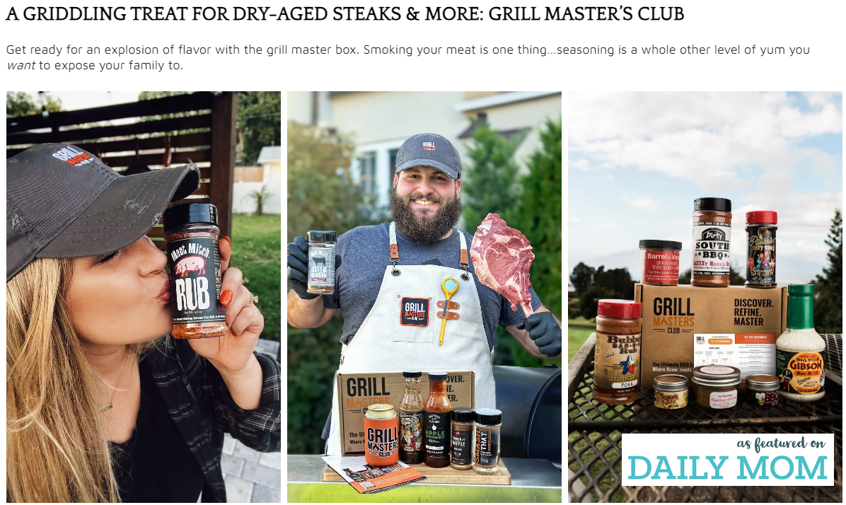 Grill Masters Club Featured in Daily Mom's 