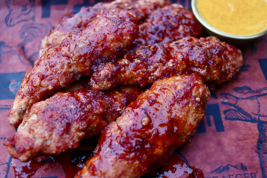 Smoke Fried Chicken Tenders with Hot Honey Mustard