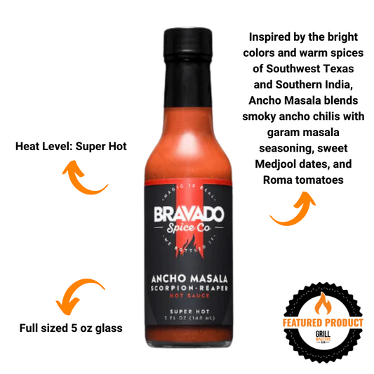 Ancho Masala Scorpion-Reaper Hot Sauce by Bravado Spice Co. (5 oz)