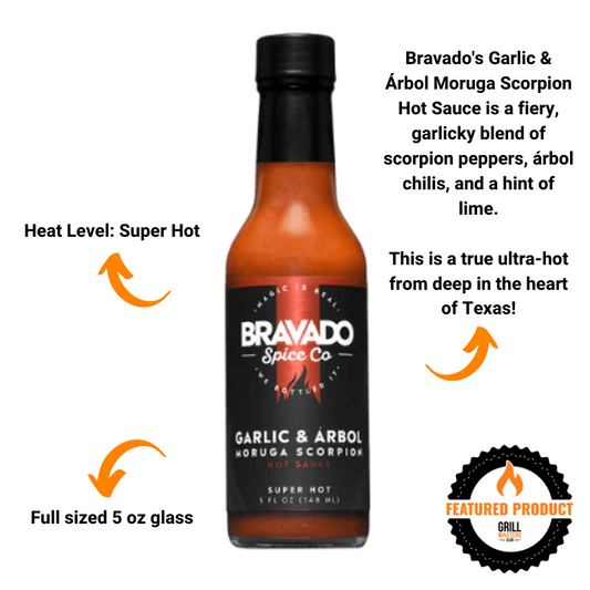 Garlic & Árbol Moruga Scorpion Hot Sauce by Bravado Spice Co. (5 oz)