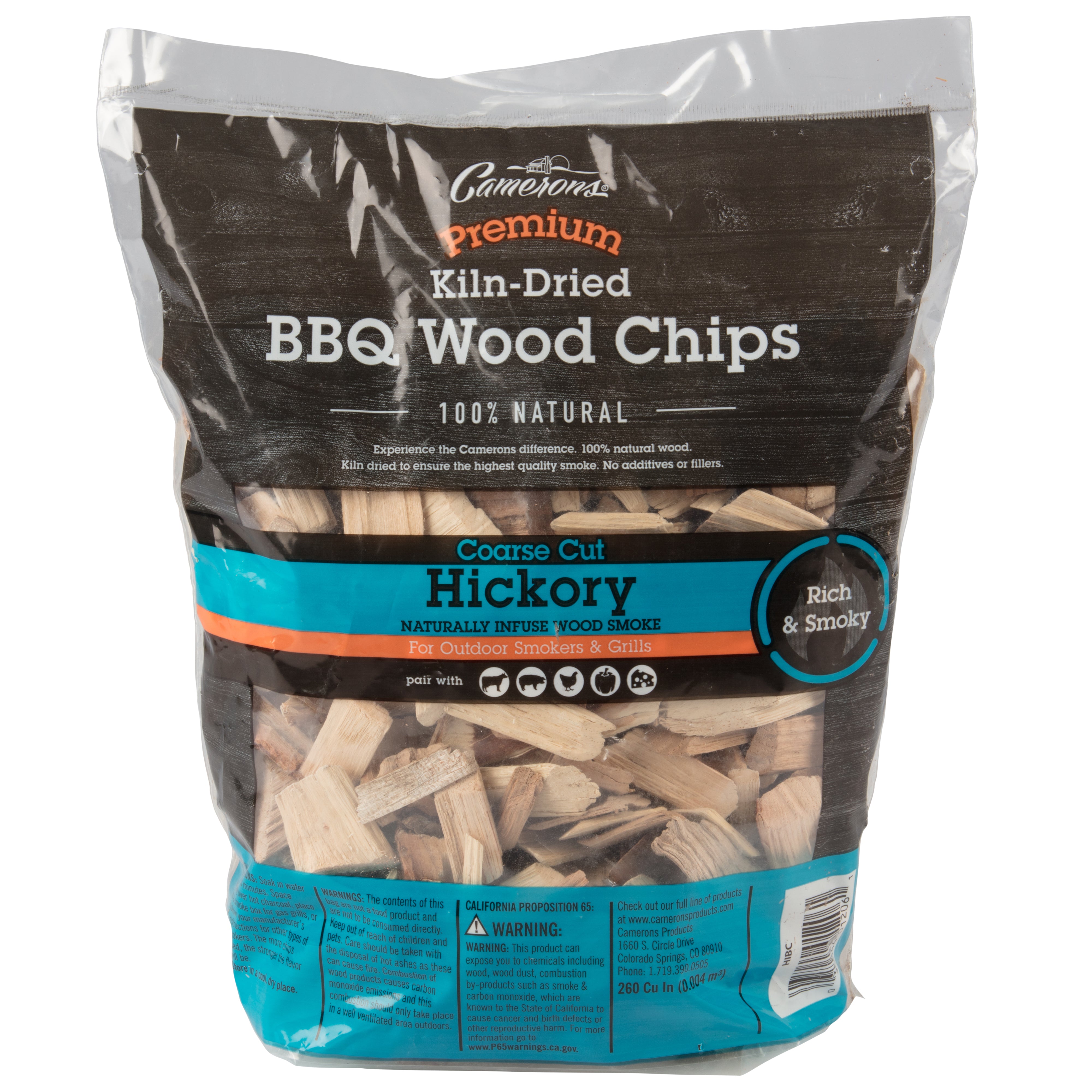 Hickory Wood Smoking Chips by Camerons (2lb)