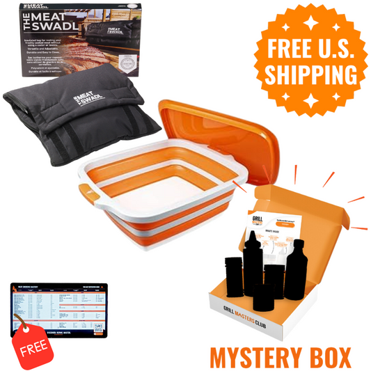 Competition BBQ Bundle: Meat Swadl, Mystery Box & XL BBQ Prep Tub w/ FREE Time & Temp Magnet