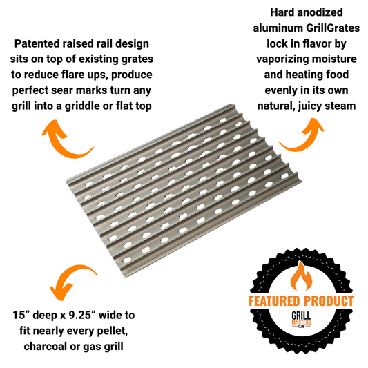 GrillGrate Flavor Zone - Universal 15″ GrillGrate for Any Grill