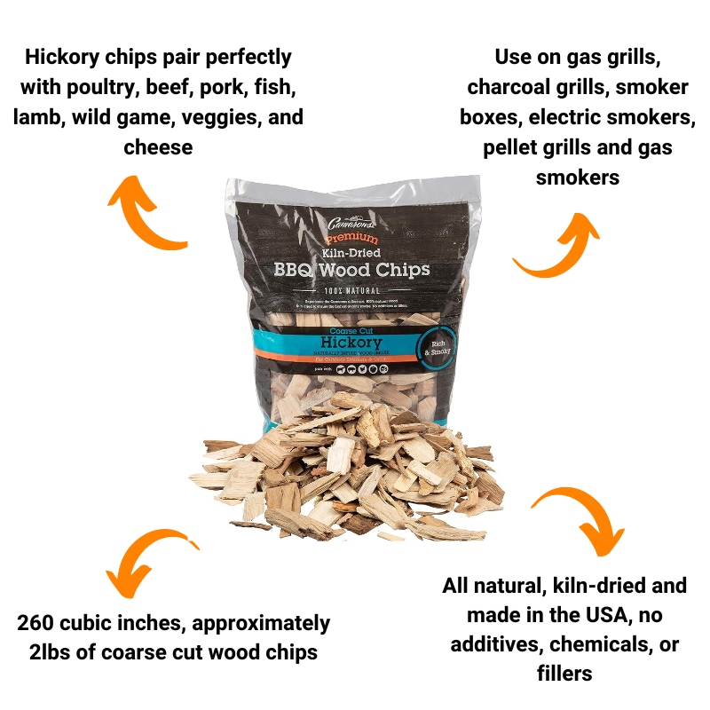 Hickory Wood Smoking Chips by Camerons (2lb)