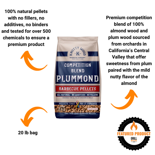 2 Pack: Plummond & Almond Cabernet Wood Barbecue Pellets by Knotty Wood (2 x 20lb)