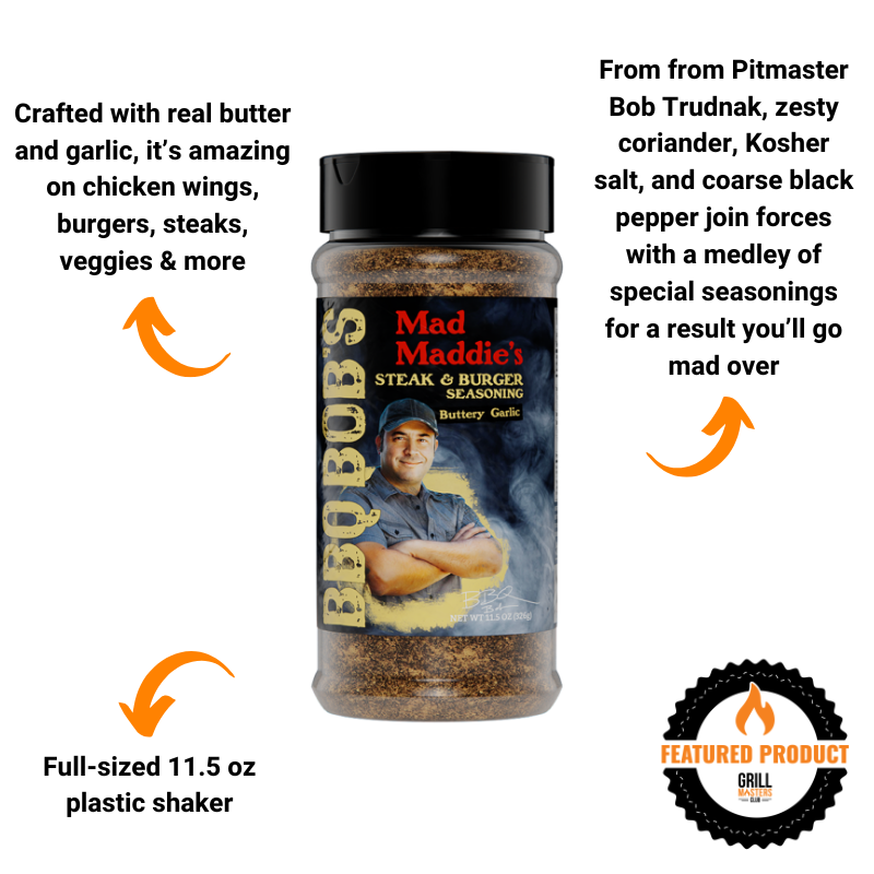 Mad Maddie’s Steak and Burger Seasoning by BBQ Bob (11.5 oz)