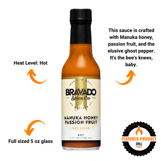 Mānuka Honey & Passion Fruit Hot Sauce by Bravado Spice Co. (5 oz)