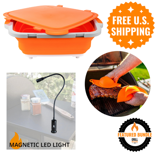 Midnight Smoker Bundle: Prep Tub + Grill Light + Grill Mitts