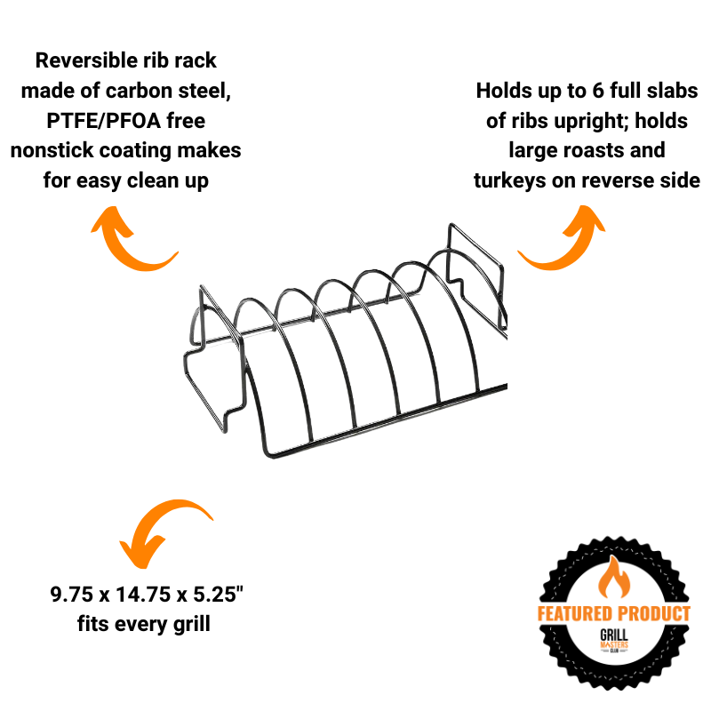 Reversible Nonstick Rib Rack & Roaster
