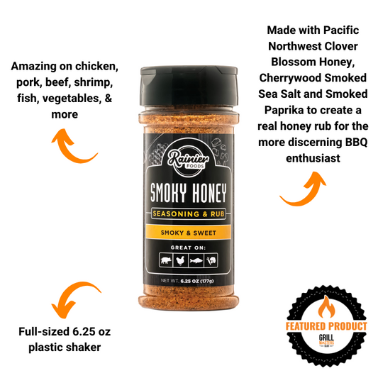 Smoky Honey Seasoning & Rub by Rainier Foods (6.25 oz)