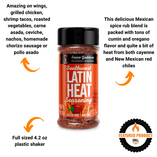 Southwest Latin Heat Seasoning by Sauce Goddess (4.2 oz)