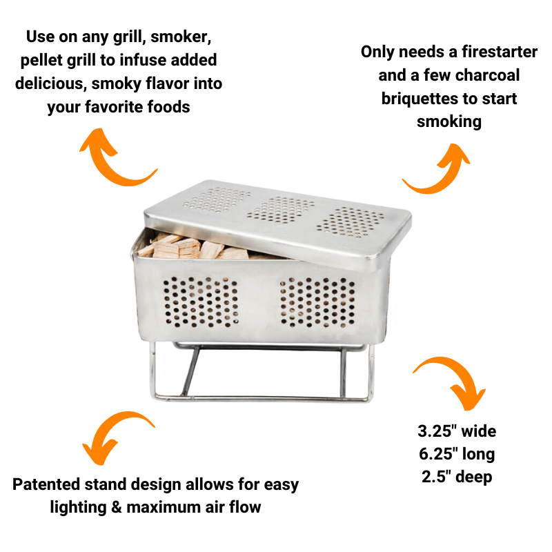 Griller's Paradise Bundle: Prep Tub + Smoker Box + 2 Bags Wood Chips