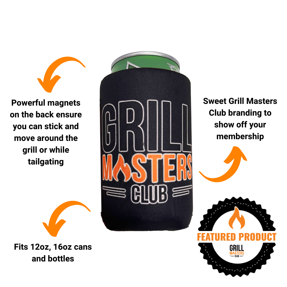 Grill Masters Club Magnetic Neoprene Koozie - Black