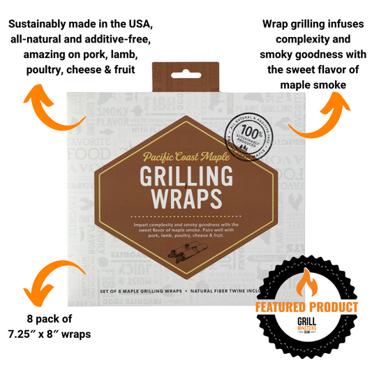 Pacific Coast Maple Grilling Wraps (8-Pack)