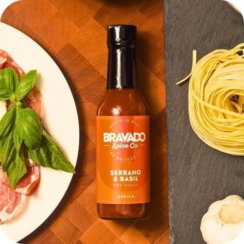 Serrano & Basil Hot Sauce by Bravado Spice Co. (5 oz)