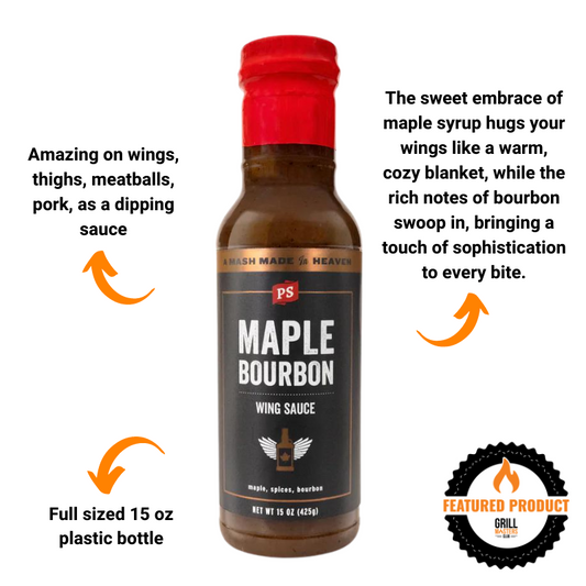 Maple Bourbon Wing Sauce by PS Seasoning (15 oz)